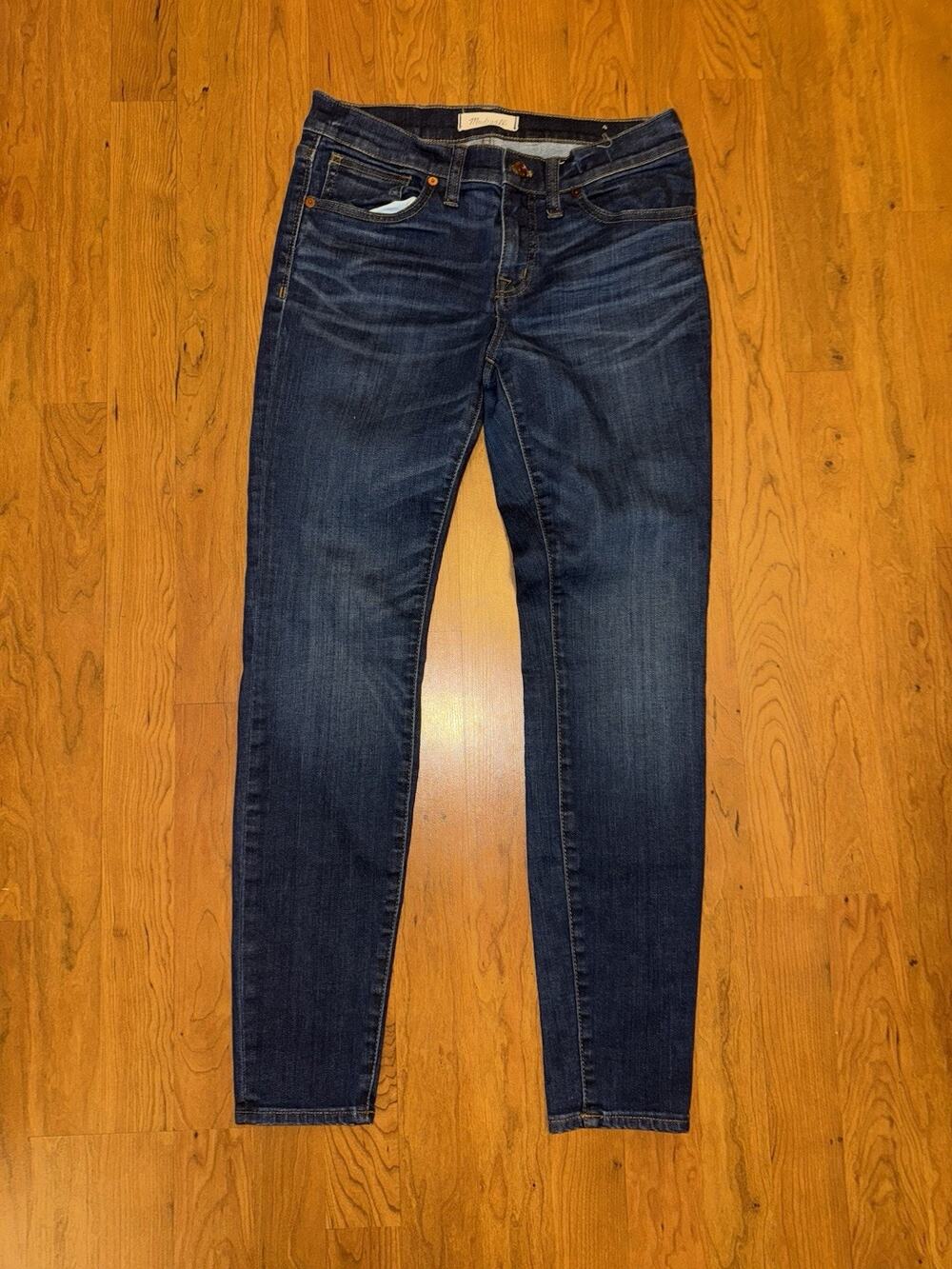 Madewell 8" Skinny Jeans Women's 28 Blue Medium Wash Stretch Denim Classic